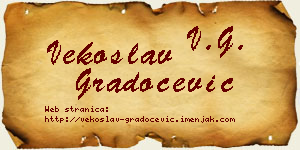 Vekoslav Gradoćević vizit kartica